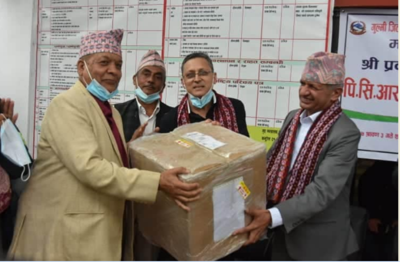 गुल्मीको पिसिआर मेशिन उपकरण जडानका लागि काठमाण्डौँ लगियो
