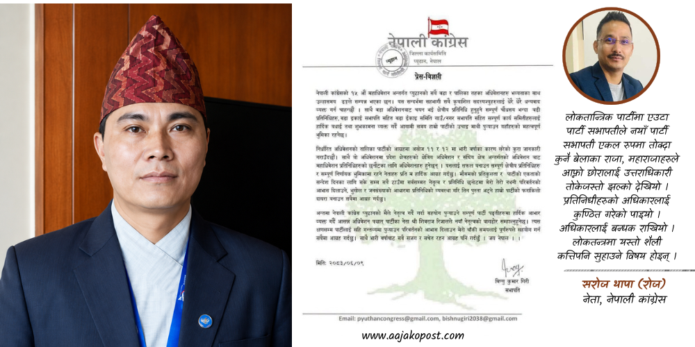 कांग्रेसमा ‘लोकतन्त्रको धज्जी उडाउँदै’ प्यूठानका विष्णु गिरी