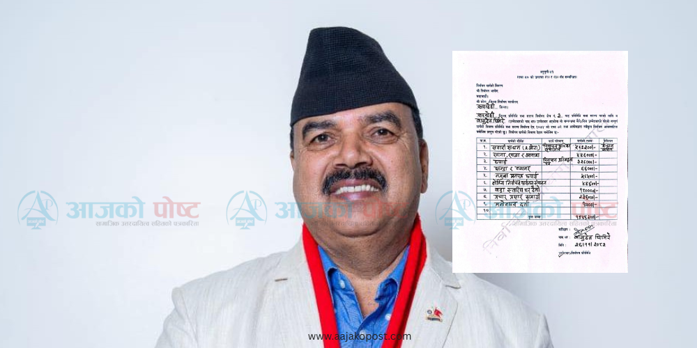 बासुदेव घिमिरेले चुनावी खर्च १९ लाख